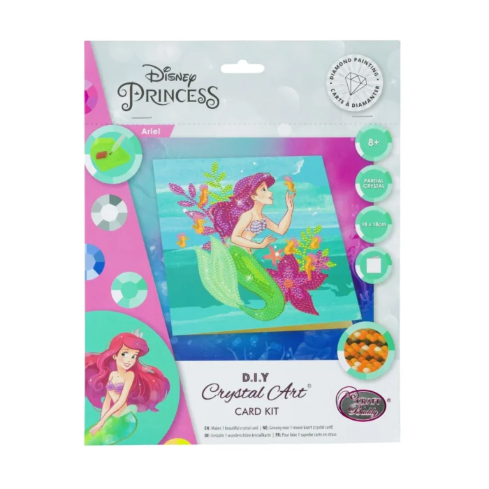Ariel Crystal Art Greeting Card Kit 18x18cm
