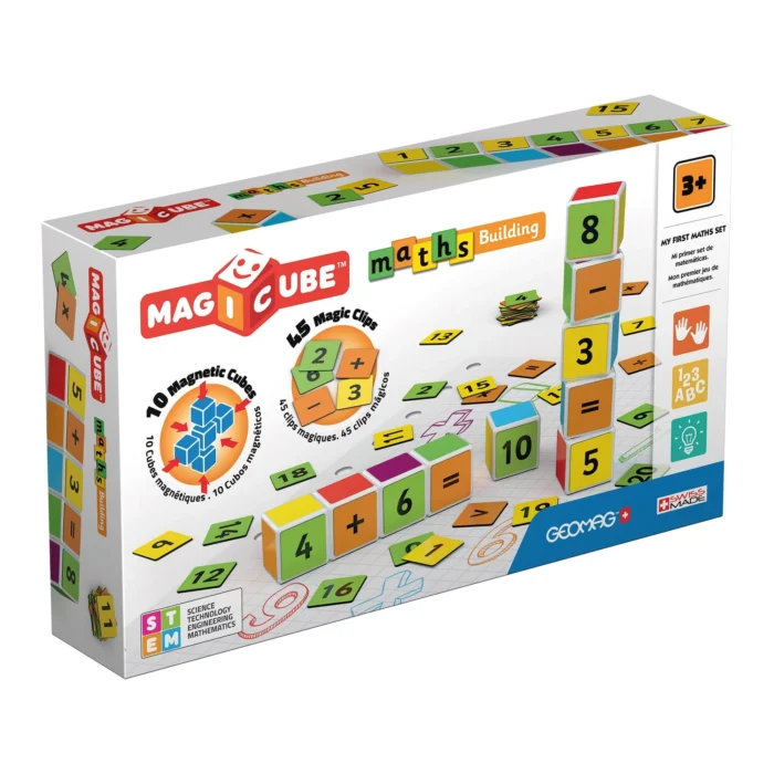 Geomag Magicube Math Building Recycled Clips 55 Pcs