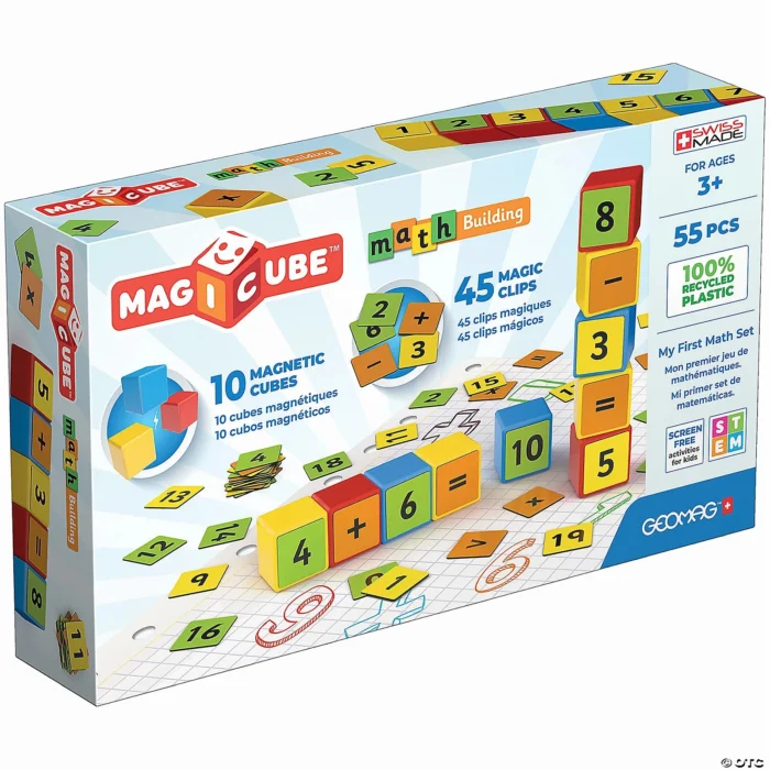 Geomag Magicube Math Building Recycled Clips 55 Pcs