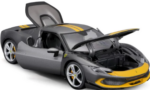 Bburago 1:18 Ferrari 296 GTB Assetto Fiorano – Grey/Yellow