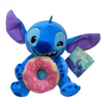 Disney Stitch Plush with Pink Donut – 9-Inch Medium Soft Toy