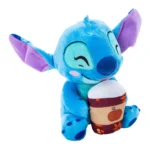 Disney Stitch Plush with Pumpkin Spice Latte – 9-Inch Medium Soft Toy