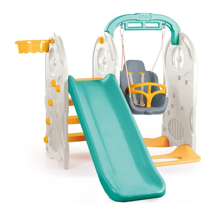 Dolu 4-in-1 Playground – Swing, Slide, Pull-Up Bar & Basketball Dolu 4-in-1 Playground – Swing, Slide, Pull-Up Bar & Basketball