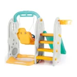 Dolu 4-in-1 Playground – Swing, Slide, Pull-Up Bar & Basketball