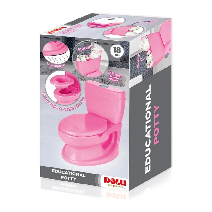 Dolu Educational Potty with Flush Sound – Pink