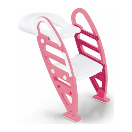 Dolu Toilet Trainer with Adjustable Non-Slip Ladder – Pink