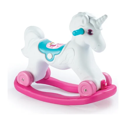 Dolu Unicorn 2-in-1 Rocking Horse with Wheels