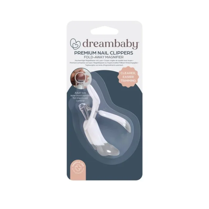 Dreambaby Baby Nail Clippers with Magnifier – Grey
