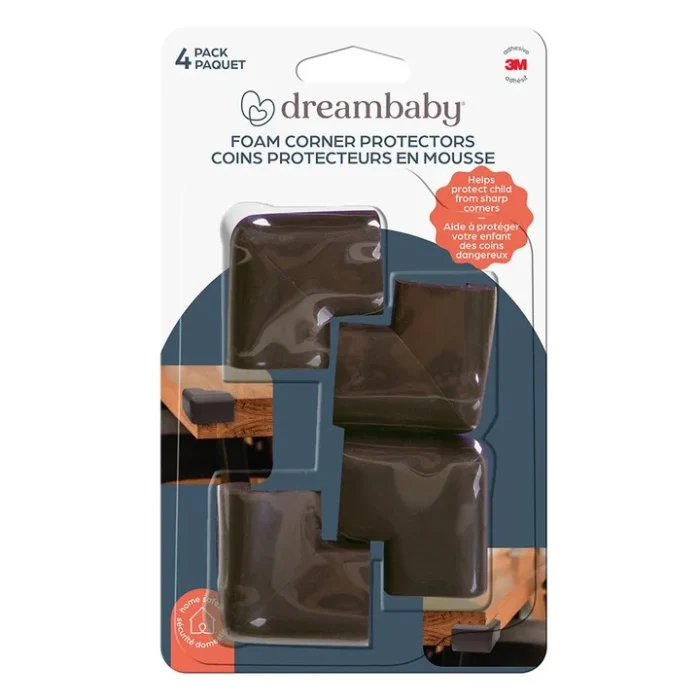 Dreambaby Classic Foam Corner Protectors – Brown (4 Pack)