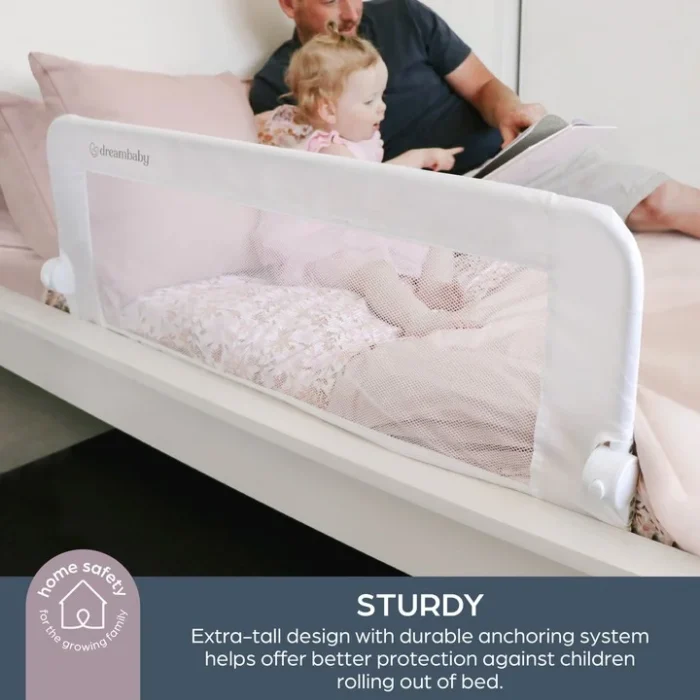 Dreambaby Maggie Bed Rail – White (Recessed & Flat Beds)