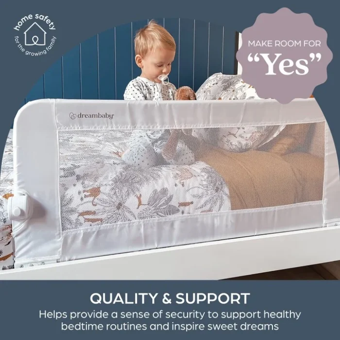 Dreambaby Maggie Bed Rail – White (Recessed & Flat Beds)