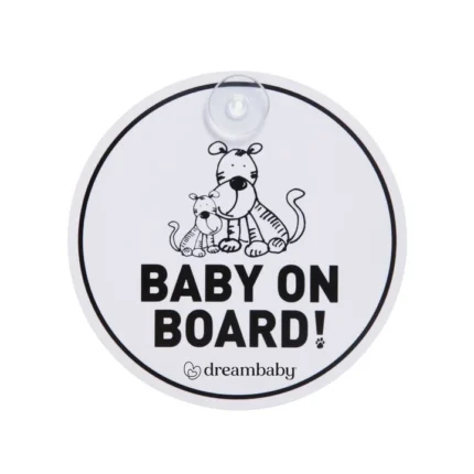 Dreambaby Round 'Baby on Board' Sign – Tigers