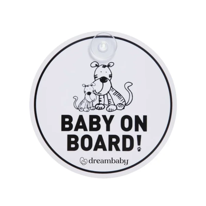 Dreambaby Round 'Baby on Board' Sign – Tigers