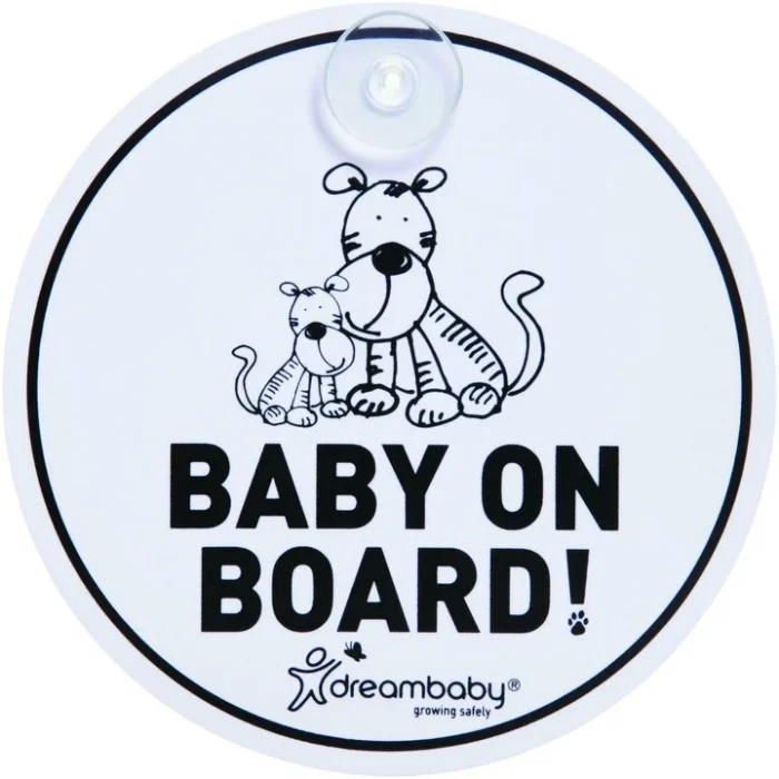 Dreambaby Round 'Baby on Board' Sign – Tigers
