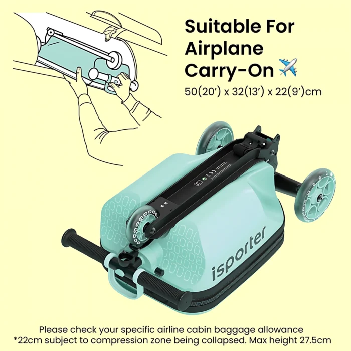 iSporter K3 3-Wheel Ride-On Luggage Scooter