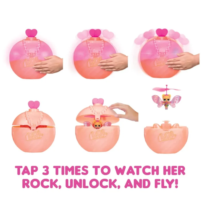 L.O.L. Surprise! Magic Flyers Flutter Star – Hand-Guided Flying Doll (Pink Wings)