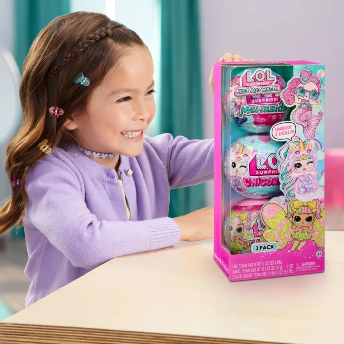 L.O.L. Surprise! Tots Just Add Water 3-Pack – 3 Make-Your-Own Fantasy Dolls, 25+ Surprises