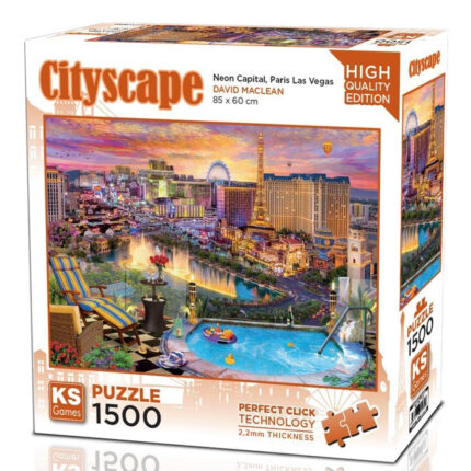Neon Capital, Paris Las Vegas Educational PUZZLE 1500