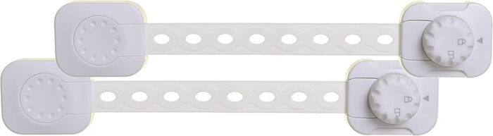 TWIST 'N LOCK MULTI-PURPOSE LATCH 2PK WHITE
