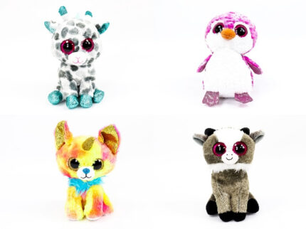 Animals with Glitter eyes 25cm