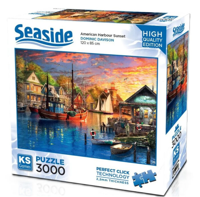 American Harbour Sunset Educational PUZZLE 3000