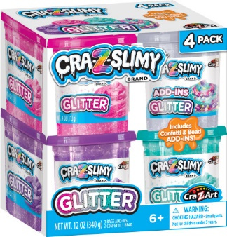 Cra-Z-Slimy 4-Pack Glitter Slime - 60021INT