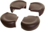 Dream Baby G1349 Bump Guard Corner Protectors 4 Pieces - Brown Table Protection