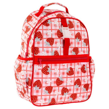 ALL OVER PRINT BACKPACK EMBROIDERED STRAWBERRY (F26)