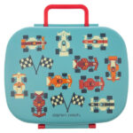 BENTO BOX W/ REMOVABLE TRAY RACECAR (F26)