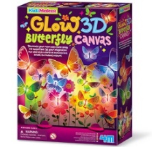 4M KidzMaker Glow 3D Butterfly Canvas