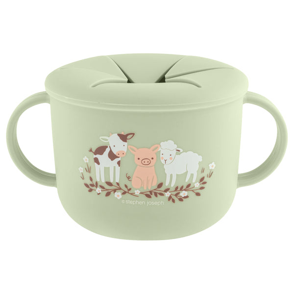 le3ab-702e8ecbd0c493_primary Stephen Joseph, Silicone Snack Cup, Snack Cups for Babies and Toddlers, Farm Medium