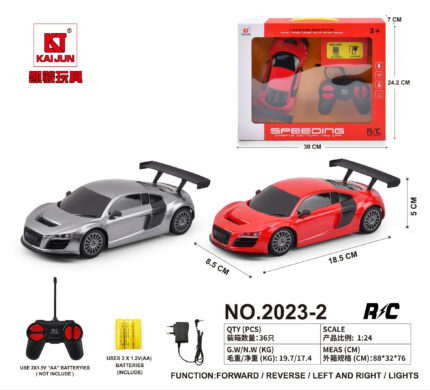 1:24 4CH RC CAR RED/SLIVER W/CHARGER W.B