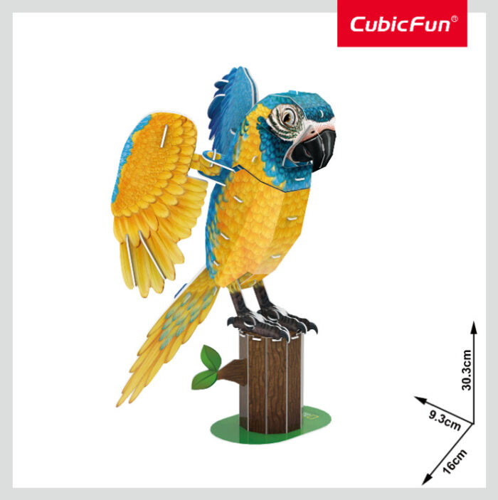 CubicFun National Geographic Parrot 3D puzzle 16X9.3X37.4cm 94 pcs