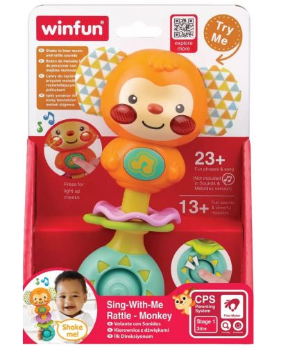 Winfun Sing With Me Rattle – Monkey