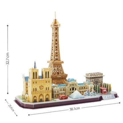 CubicFun City Line Paris Landmarks 3D Puzzle 114 Pieces