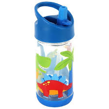 STEPHEN JOSEPH DINO FLIP TOP BOTTLE IN BLUE