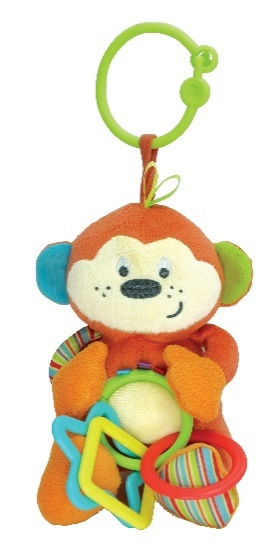 Winfun Rattle with Rings Chimp - 000119