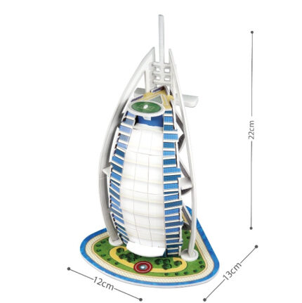CubicFun 3D Puzzle Burj Al Arab 12 x 13 x 22 cm 17pcs CBF230074