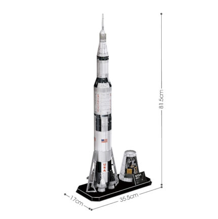 CubicFun Nasa Apollo saturn shuttle 3D Puzzle, 35.5X17X81.5cm 136 pcs