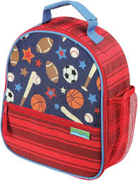 ALLOVER PRINT LUNCHBOX SPORTS (F16)
front zippered pocket and interior mesh and elastic pocket 
side pocket - perfect for drink and water bottles
 (23cm x 10cm x 25cm)