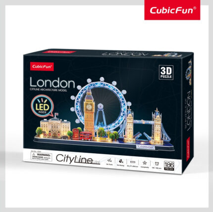 CubicFun Cityline London LED 3D Puzzles 53 x 17 x 26.5cm 186 pcs