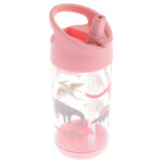 Stephen Joseph, Kids Water Bottle with Flip Cap, BPA Free Tritan - Pink Dino