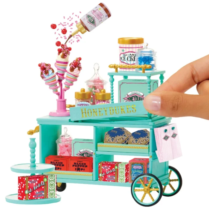 MGA's Miniverse Make It Mini Harry Potter Honeydukes Trolley – DIY Mini Playset, 50+ Pieces
