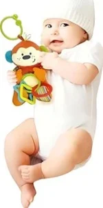 Winfun Cheeky Chimp Rattle with Rings