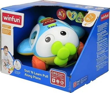 Winfun Sort 'N Learn Pull Along Plane