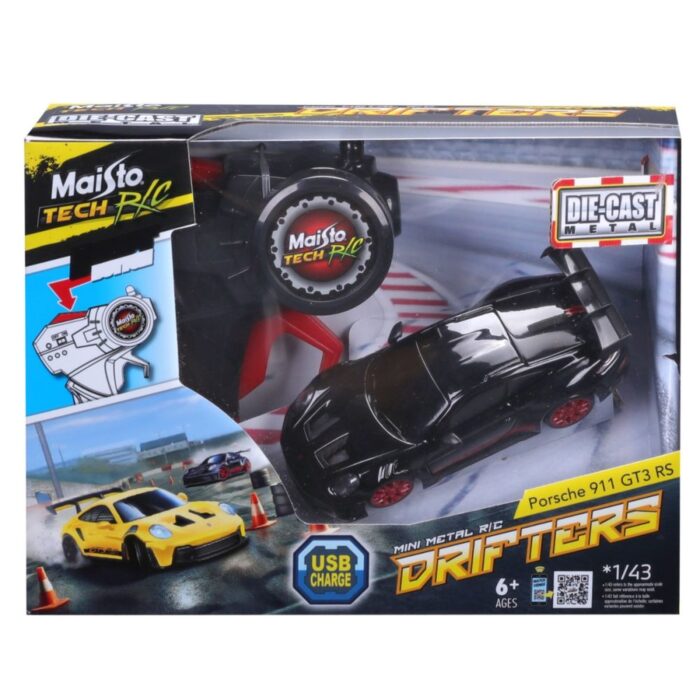 Maisto Tech 1:43 Die-Cast Mini Metal RC Drifter Porsche 911 GT3 RS - Image 8