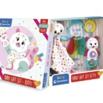 Baby Clementoni Baby Gift Set Kitty – Newborn Gift Box (Comforter, Rattle & Teether), 0+ Months