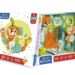 Baby Clementoni Baby Gift Set Puppy – Newborn Gift Box (Comforter, Rattle & Teether), 0+ Months