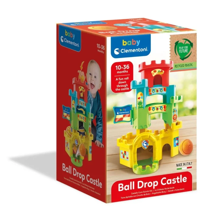 Baby Clementoni Ball Drop Castle – Marble Run Activity Toy for Toddlers (10–36 Months)