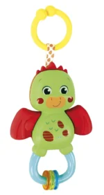 Baby Clementoni Little Dragon Rattle – Soft Hanging Baby Rattle (3+ Months)